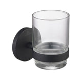 Blossom 500 Series Modern Wall-Mounted Toothbrush Holder with Clear Glass Tumbler - Quality Home Distribution