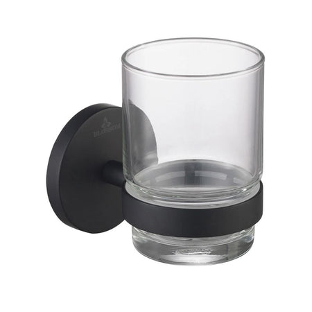 Blossom 500 Series Modern Wall-Mounted Toothbrush Holder with Clear Glass Tumbler - Quality Home Distribution
