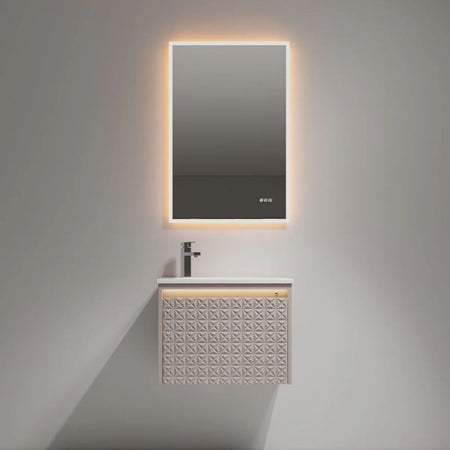 Blossom Thun 041 LED Illuminated Wall-Hung Vanity with Droplet-Shaped Sink - Quality Home Distribution