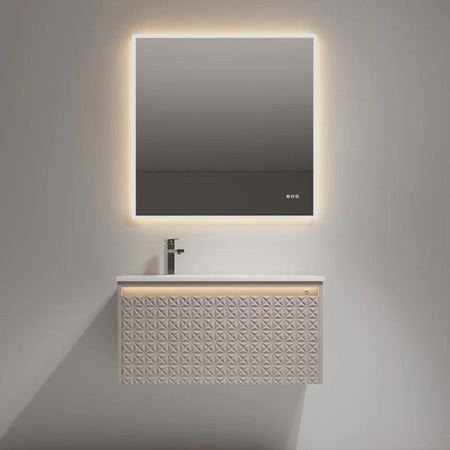 Blossom Thun 041 LED Illuminated Wall-Hung Vanity with Droplet-Shaped Sink - Quality Home Distribution