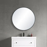 Blossom FM3 Round Metal Framed Wall Mirror – Shatterproof Decorative Circle Mirror - Quality Home Distribution