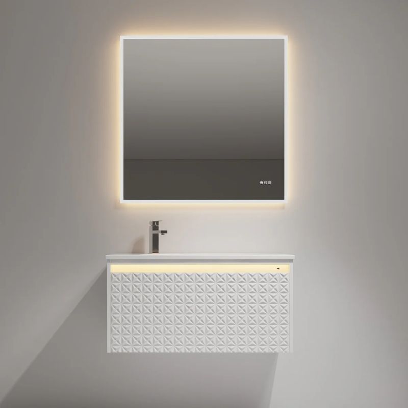 Blossom Thun 041 LED Illuminated Wall-Hung Vanity with Droplet-Shaped Sink - Quality Home Distribution