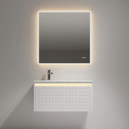 Blossom Thun 041 LED Illuminated Wall-Hung Vanity with Droplet-Shaped Sink - Quality Home Distribution