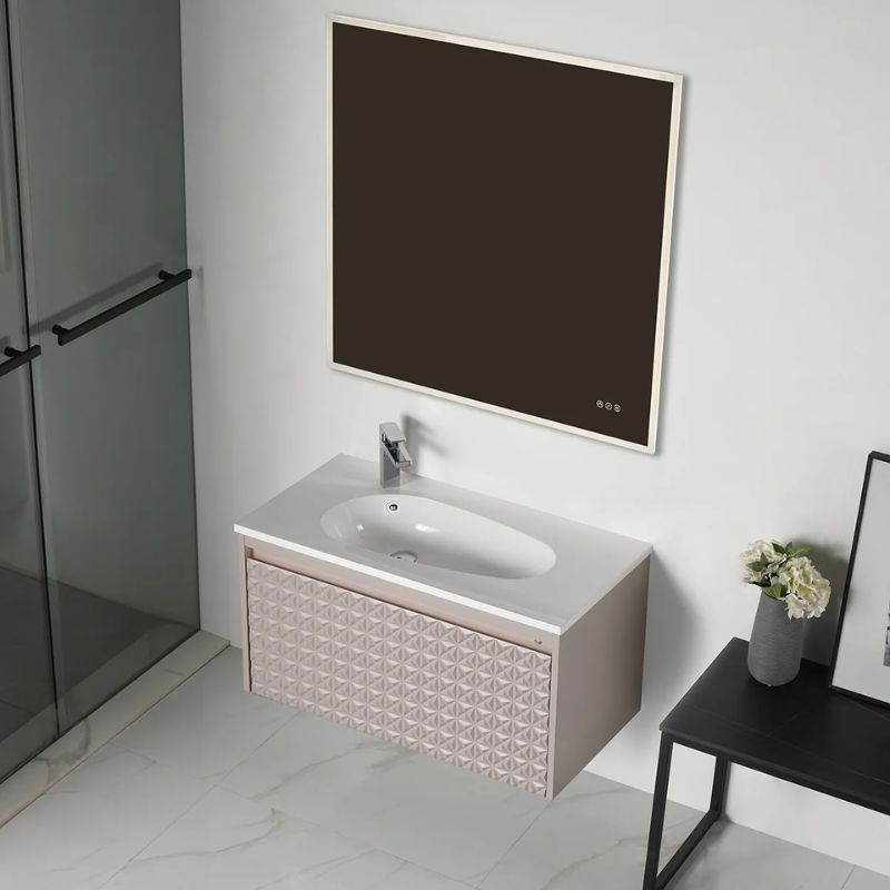 Blossom Thun 041 LED Illuminated Wall-Hung Vanity with Droplet-Shaped Sink - Quality Home Distribution