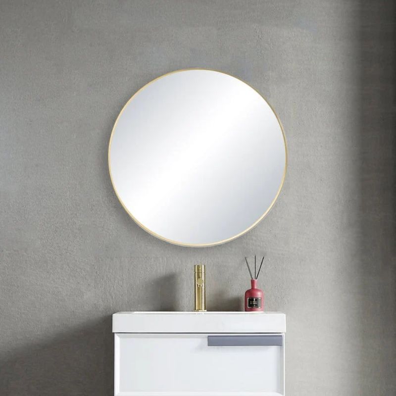 Blossom FM3 Round Metal Framed Wall Mirror – Shatterproof Decorative Circle Mirror - Quality Home Distribution