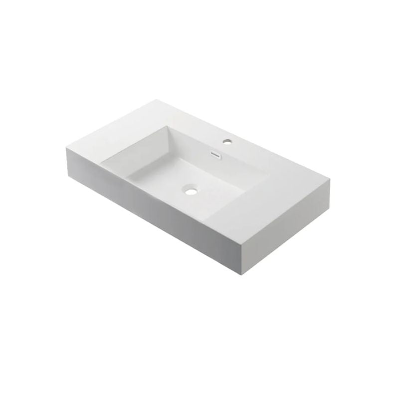 Blossom Premium 5-Inch Thick Acrylic Top-Mount Integrated Basin - Quality Home Distribution