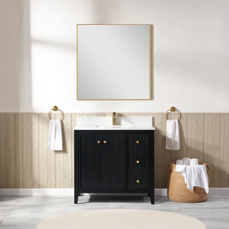 Blossom Torino 050 Fluted Solid Wood Freestanding Vanity Cabinet - Quality Home Distribution