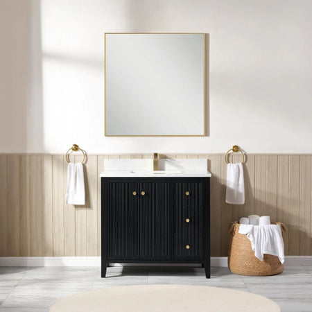 Blossom Torino 050 Fluted Solid Wood Freestanding Vanity Cabinet - Quality Home Distribution