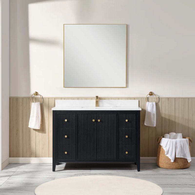 Blossom Torino 050 Fluted Solid Wood Freestanding Vanity Cabinet - Quality Home Distribution