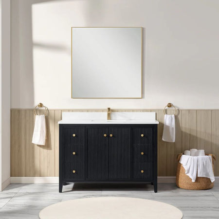 Blossom Torino 050 Fluted Solid Wood Freestanding Vanity Cabinet - Quality Home Distribution