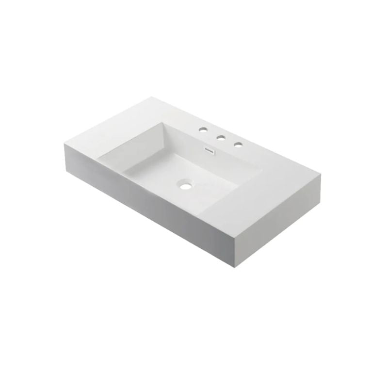 Blossom Premium 5-Inch Thick Acrylic Top-Mount Integrated Basin - Quality Home Distribution