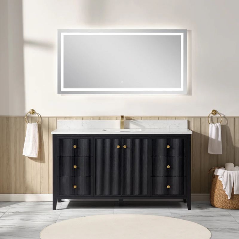 Blossom Torino 050 Fluted Solid Wood Freestanding Vanity Cabinet - Quality Home Distribution