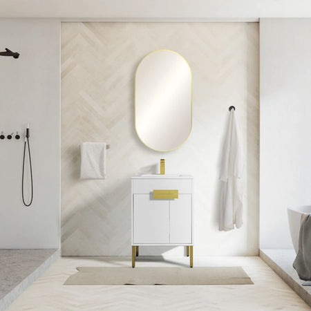 Blossom Bari 030 Modern Free-Standing Bathroom Vanity with Adjustable Storage - Quality Home Distribution