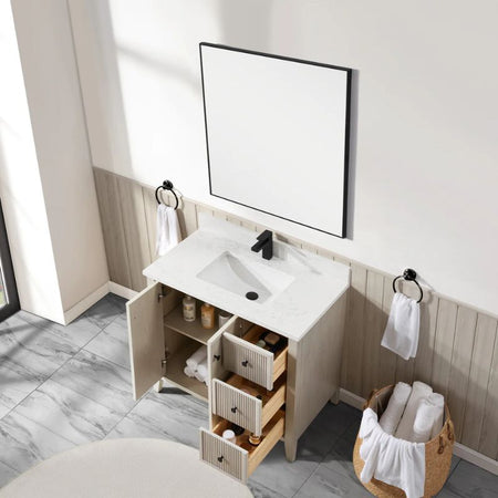 Blossom Torino 050 Fluted Solid Wood Freestanding Vanity Cabinet - Quality Home Distribution