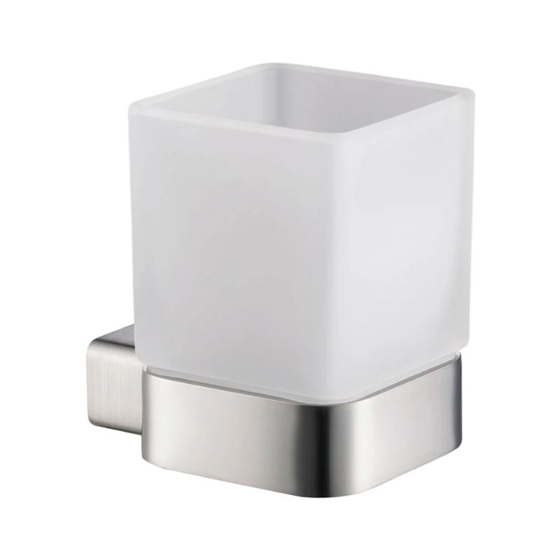 Blossom 600 Series Modern Wall-Mounted Toothbrush Holder with Square Frosted Glass - Quality Home Distribution