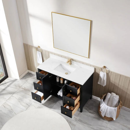 Blossom Torino 050 Fluted Solid Wood Freestanding Vanity Cabinet - Quality Home Distribution