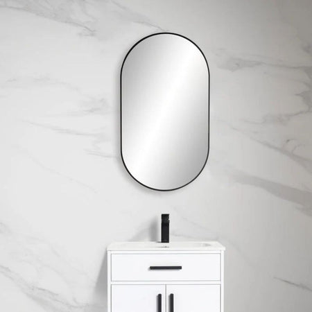 Blossom FM4 Oval Metal Framed Wall Mirror – Shatterproof Capsule Design - Quality Home Distribution
