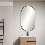 Blossom FM4 Oval Metal Framed Wall Mirror – Shatterproof Capsule Design - Quality Home Distribution