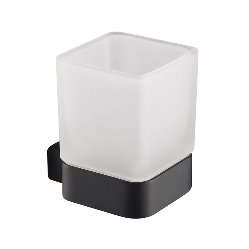 Blossom 600 Series Modern Wall-Mounted Toothbrush Holder with Square Frosted Glass - Quality Home Distribution