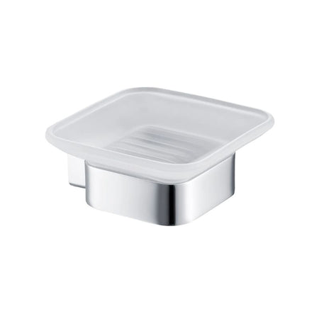Blossom 600 Series Modern Wall-Mounted Soap Dish with Square Glass Tray - Quality Home Distribution