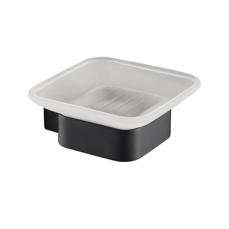 Blossom 600 Series Modern Wall-Mounted Soap Dish with Square Glass Tray - Quality Home Distribution