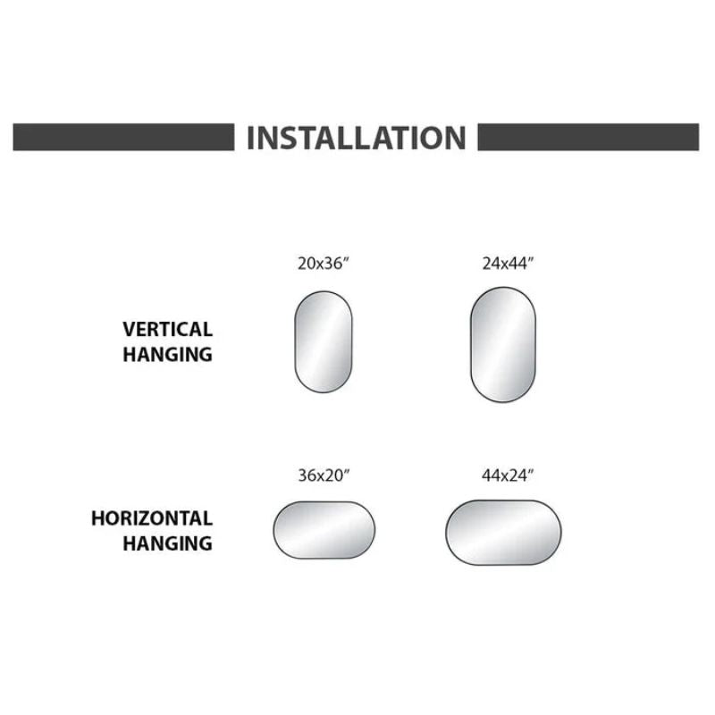 Blossom FM4 Oval Metal Framed Wall Mirror – Shatterproof Capsule Design - Quality Home Distribution