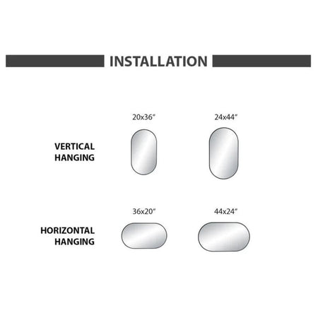 Blossom FM4 Oval Metal Framed Wall Mirror – Shatterproof Capsule Design - Quality Home Distribution