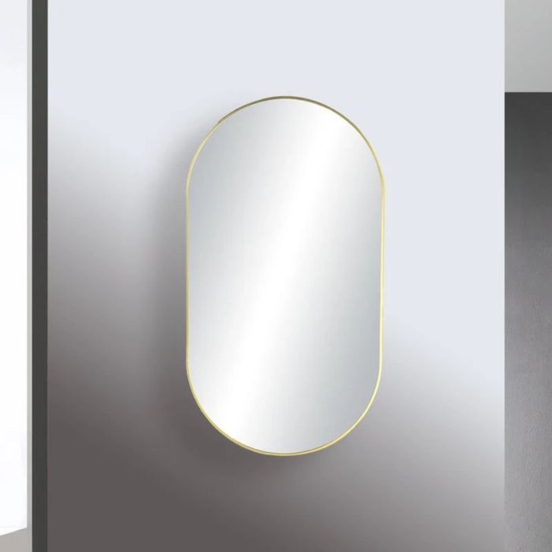 Blossom FM4 Oval Metal Framed Wall Mirror – Shatterproof Capsule Design - Quality Home Distribution