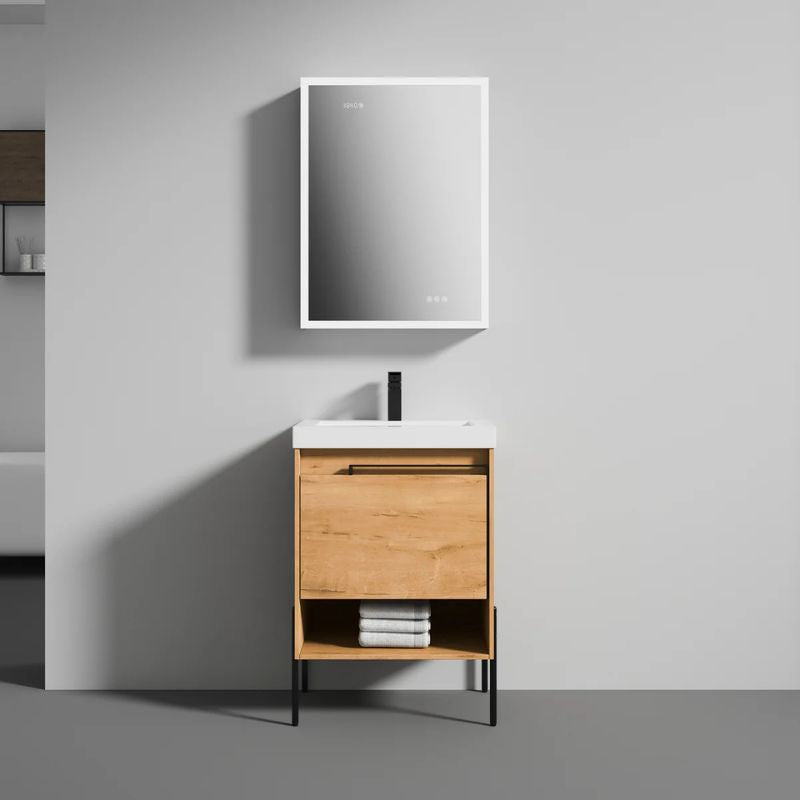 Blossom Turin 031 Freestanding Modern All-Wood Bathroom Vanity Cabinet