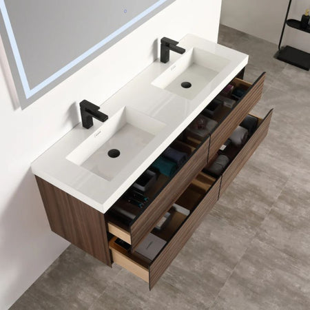 Blossom Annecy 040 Wall-Hung Modern Bathroom Vanity with Soft-Close Drawers - QHD