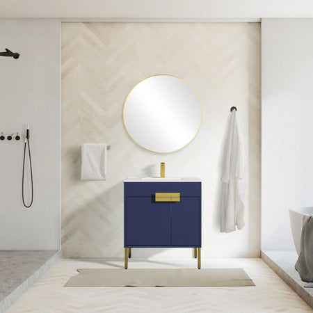 Blossom Bari 030 Modern Free-Standing Bathroom Vanity with Adjustable Storage - Quality Home Distribution