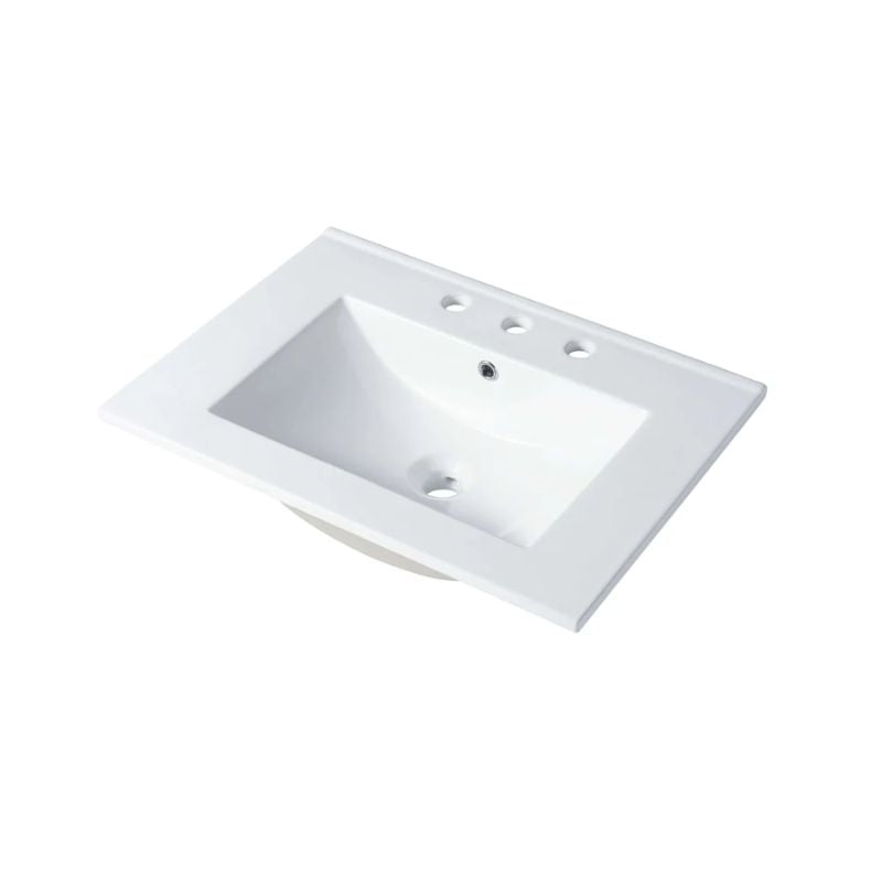 Blossom Premium Ceramic Top-Mount Integrated Bathroom Basin - Quality Home Distribution