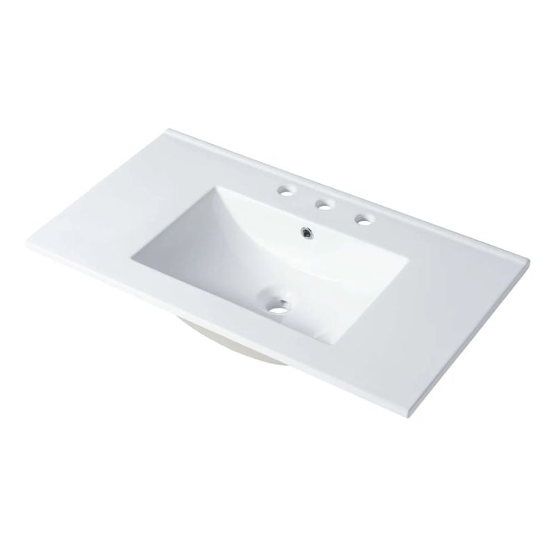 Blossom Premium Ceramic Top-Mount Integrated Bathroom Basin - Quality Home Distribution