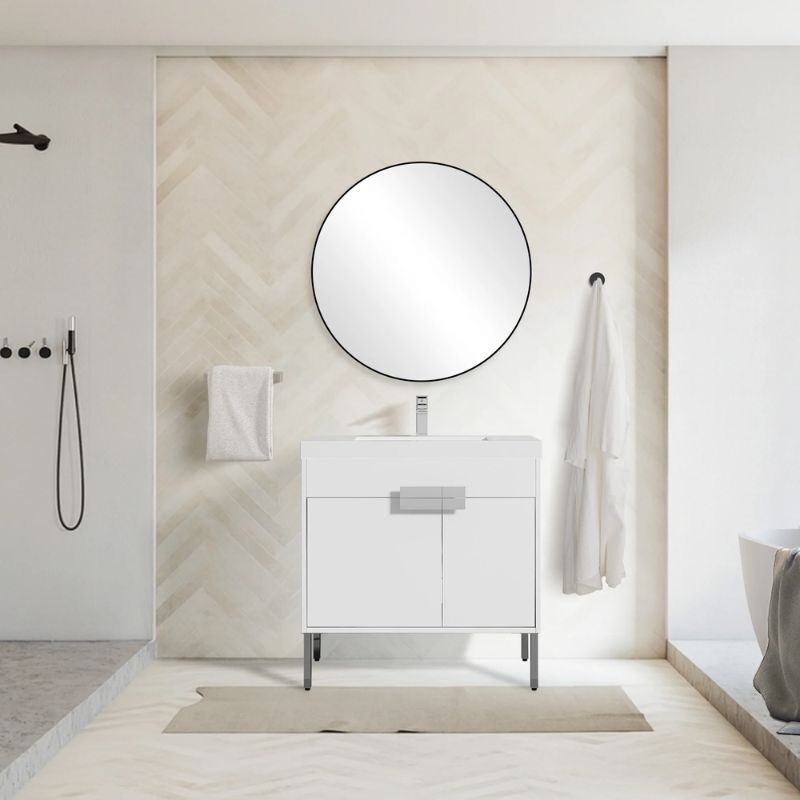 Blossom Bari 030 Modern Free-Standing Bathroom Vanity with Adjustable Storage - Quality Home Distribution