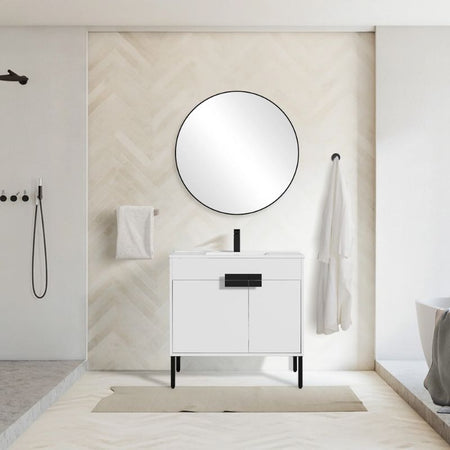 Blossom Bari 030 Modern Free-Standing Bathroom Vanity with Adjustable Storage - Quality Home Distribution