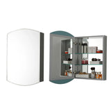 Blossom MC8 Aluminum Beveled Medicine Cabinet – Triple Mirror with Soft-Close Hinges - Quality Home Distribution