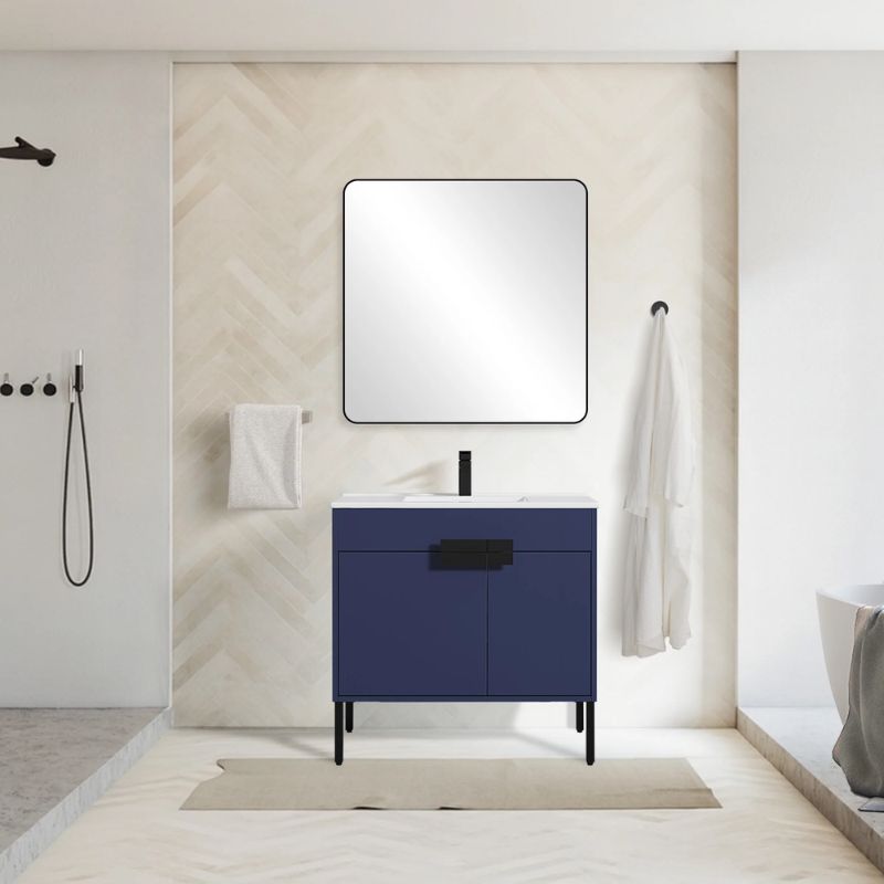 Blossom Bari 030 Modern Free-Standing Bathroom Vanity with Adjustable Storage - Quality Home Distribution