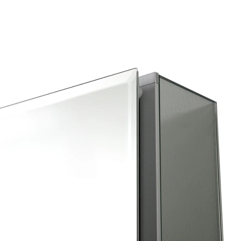 Blossom MC8 Aluminum Beveled Medicine Cabinet – Triple Mirror with Soft-Close Hinges - Quality Home Distribution