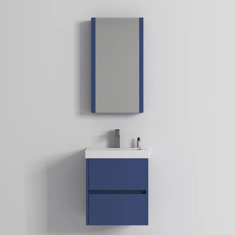 Blossom Valencia 016 Wall-Mounted Floating Vanity Cabinet - Navy Blue - Quality Home Distribution