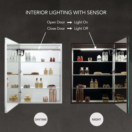 Blossom Vega LED Medicine Cabinet with Smart Touch Controls and Anti-Fog Mirror - Quality Home Distribution