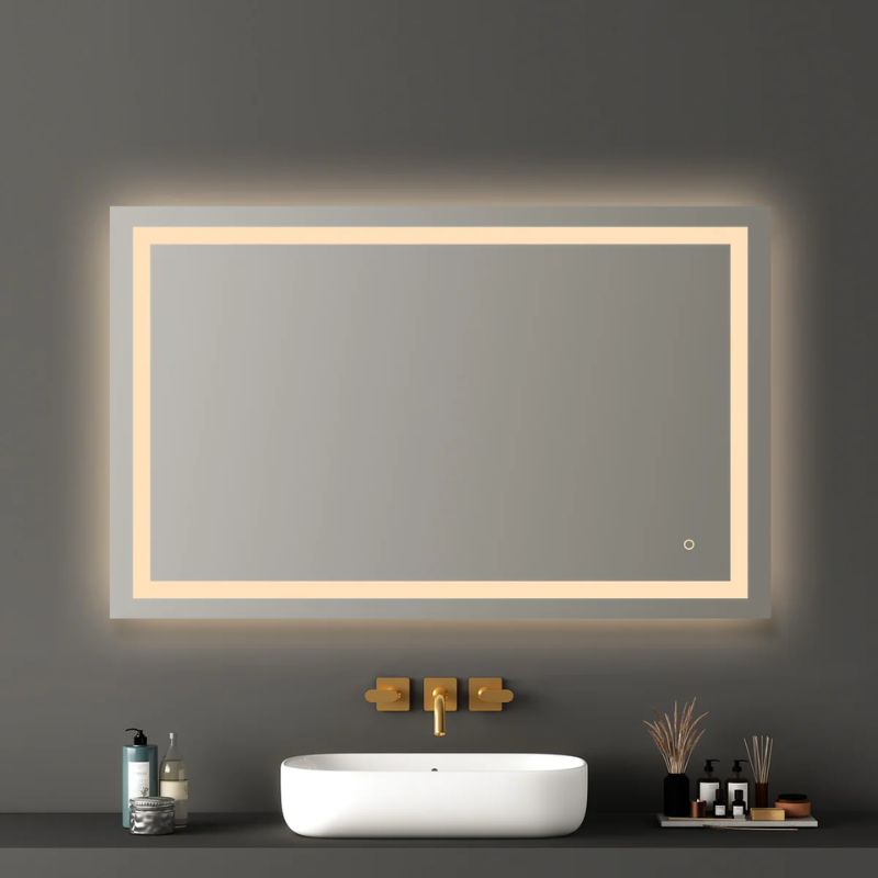 Blossom Lyra Frameless LED Bathroom Mirror with Integrated Defogger - Quality Home Distribution