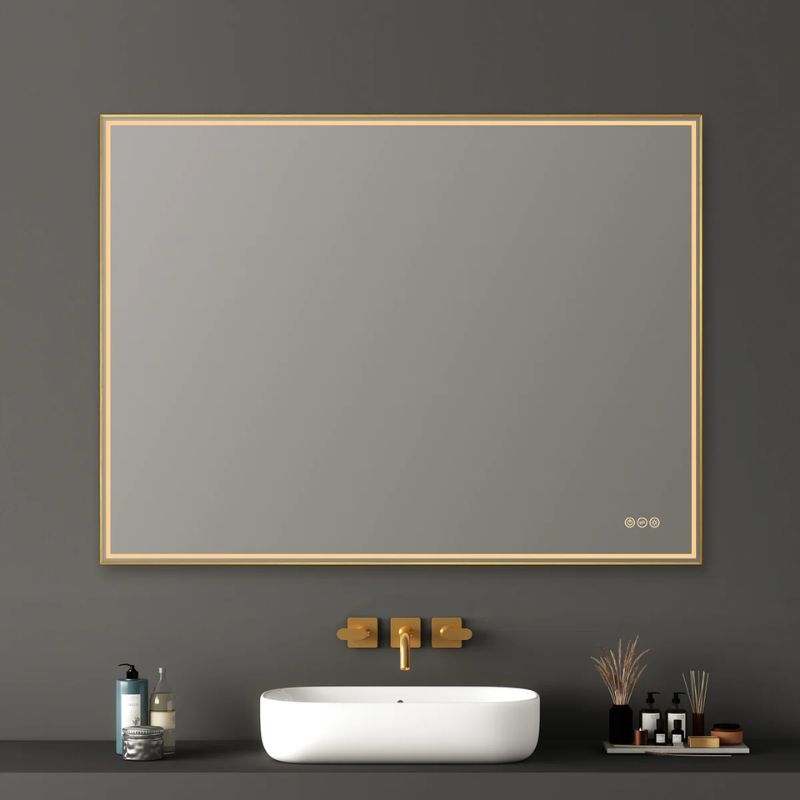 Blossom Stellar LED Framed Mirror with Built-In Defogger and Dimmable Lighting - Quality Home Distribution