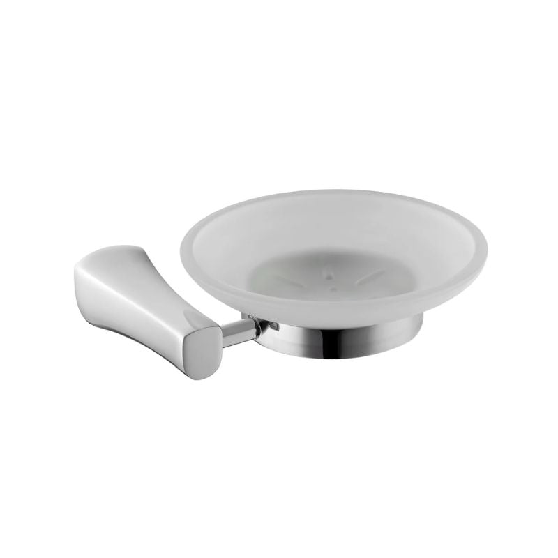 Blossom 400 Series Elegant Wall-Mounted Soap Dish with Frosted Glass - Quality Home Distribution