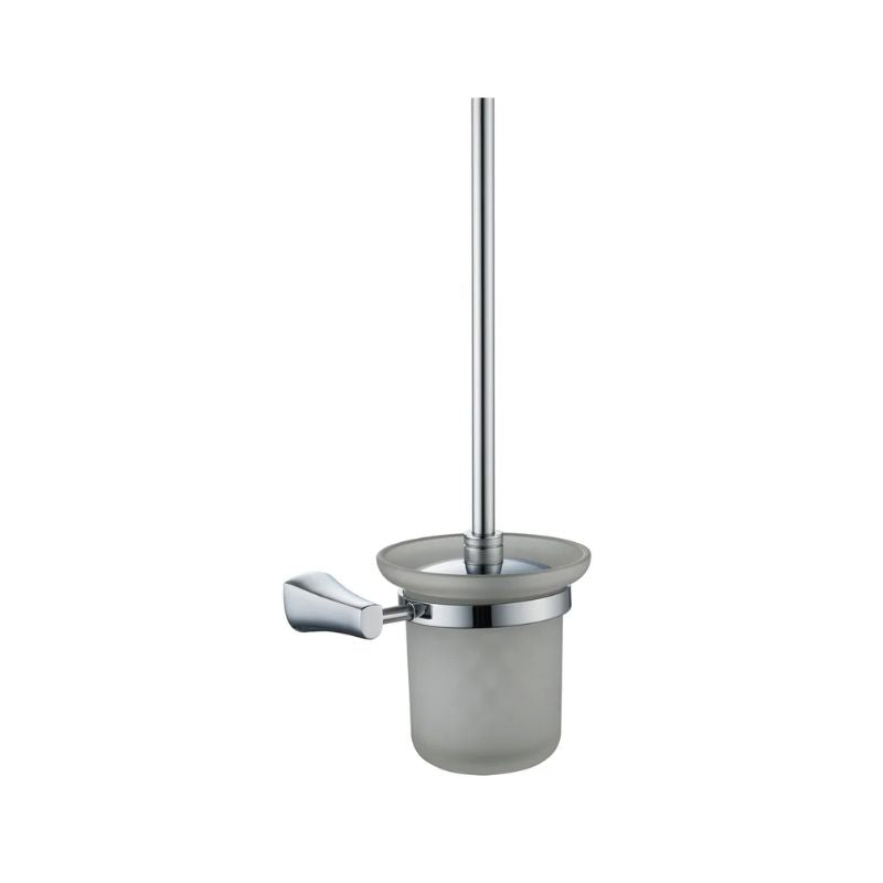 Blossom 400 Series Modern Wall-Mounted Toilet Brush Holder with Frosted Glass - Quality Home Distribution