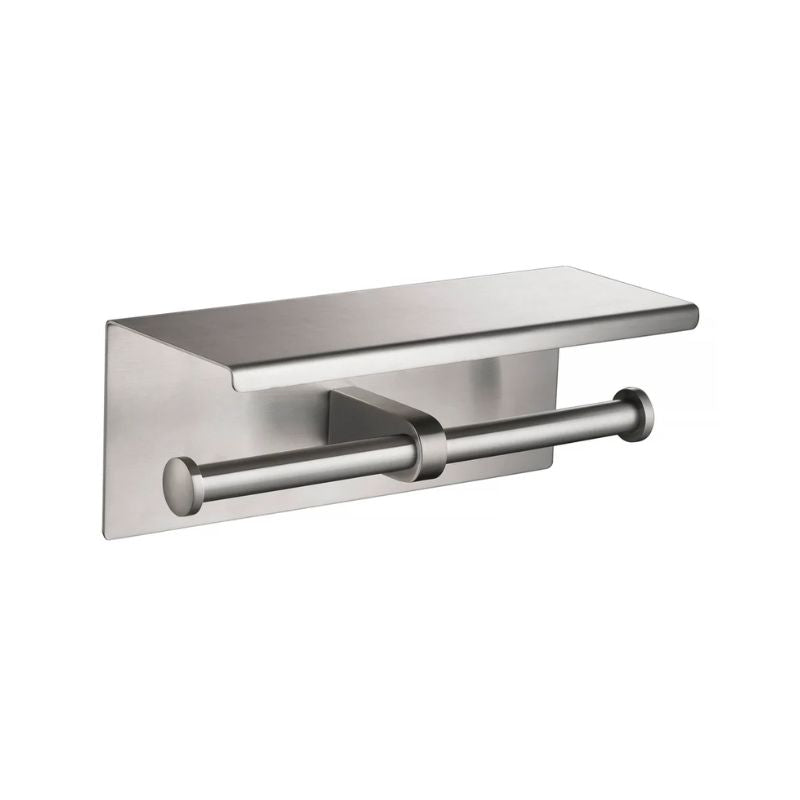 Blossom 500 Series Modern Wall-Mounted Double Tissue Holder with Storage Shelf - Quality Home Distribution