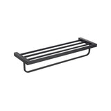 Blossom 600 Series Modern Wall-Mounted Multi-Tier Towel Rack - Matte Black