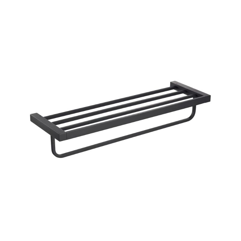 Blossom 600 Series Modern Wall-Mounted Multi-Tier Towel Rack - Matte Black