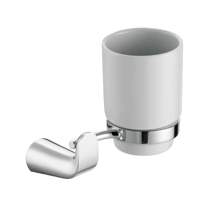 Blossom 100 Series Wall-Mounted Toothbrush Holder with Ceramic Cup - Quality Home Distribution