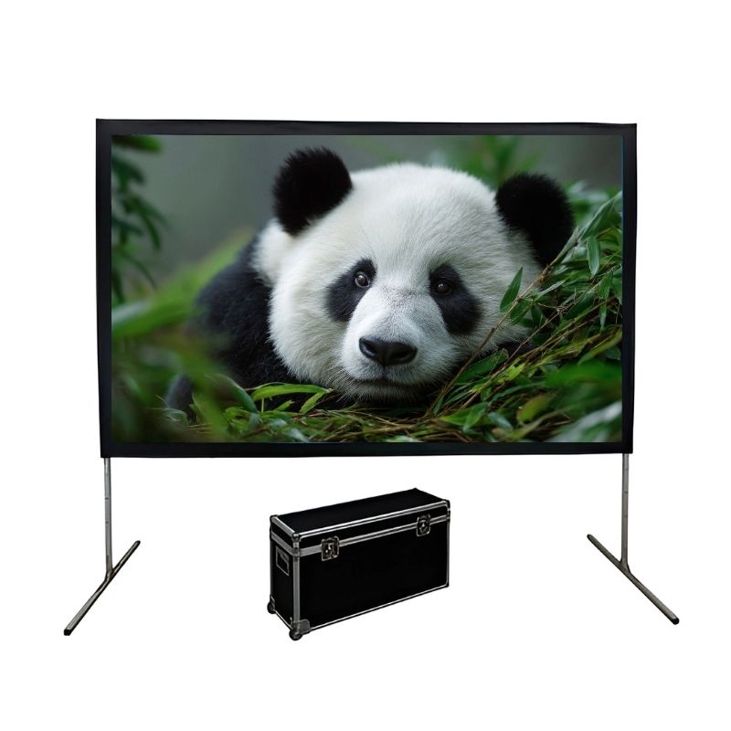 EluneVision Quick Fold Portable Projector Screen | 16:9 High Definition Format - Quality Home Distribution