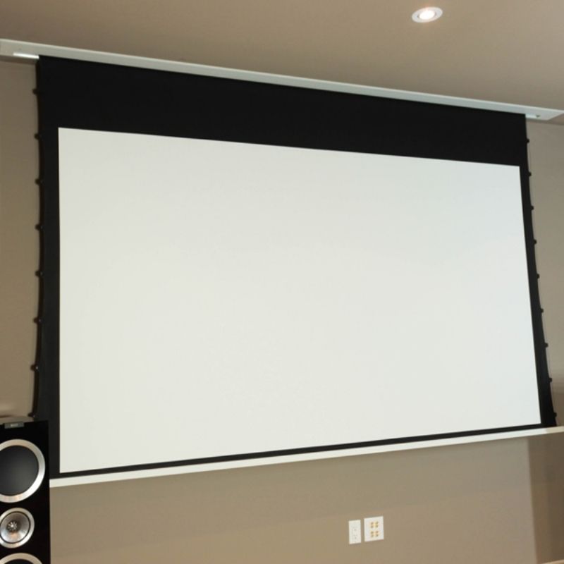 EluneVision Reference Studio 4K Motorized In-Ceiling Tab-Tensioned Screen | 16:9 HD Format - Quality Home Distribution